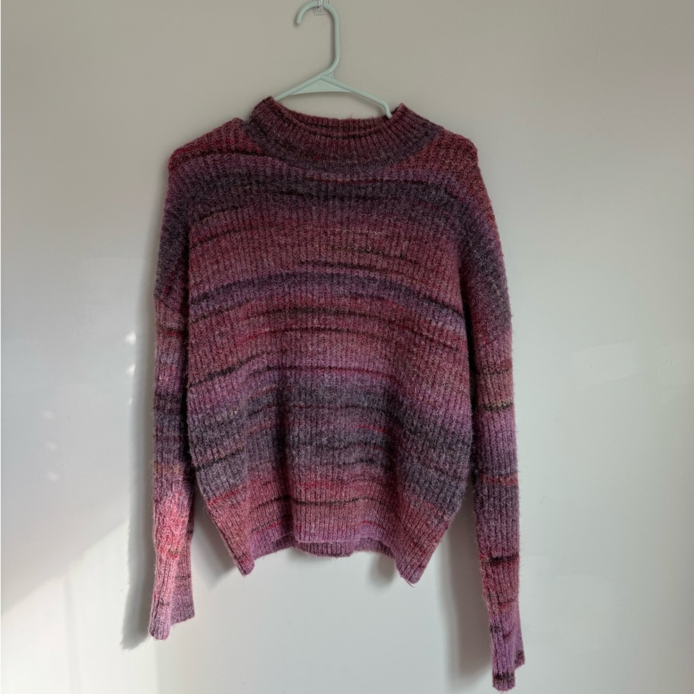 Christian Siriano New York Purple Marbled Sweater